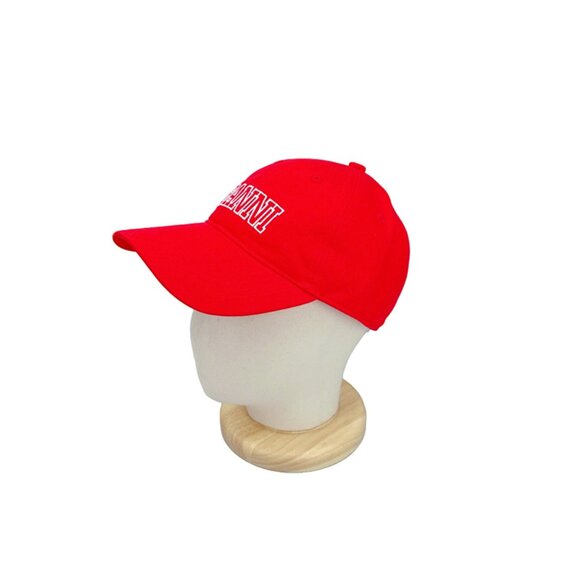 Ganni Bright Red Baseball Cap - Picture 3 of 5